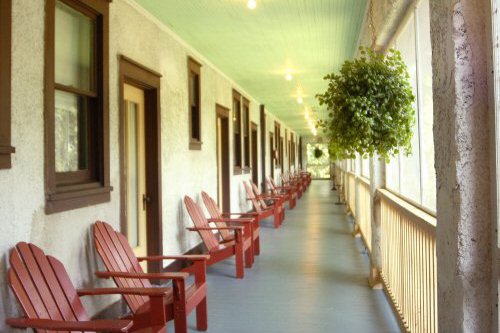 Downstairs Porch at Wildwood Springs Lodge