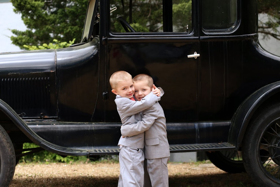 Brothers Hugging