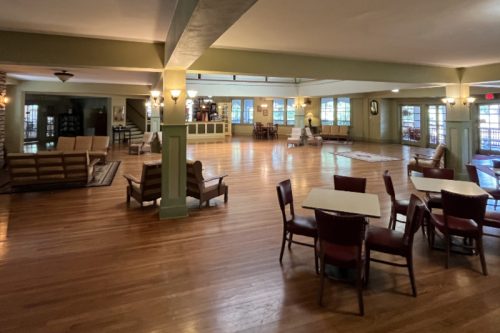 The Lobby at Wildwood Springs Lodge, Steelville, MO. A great place to gather friends.